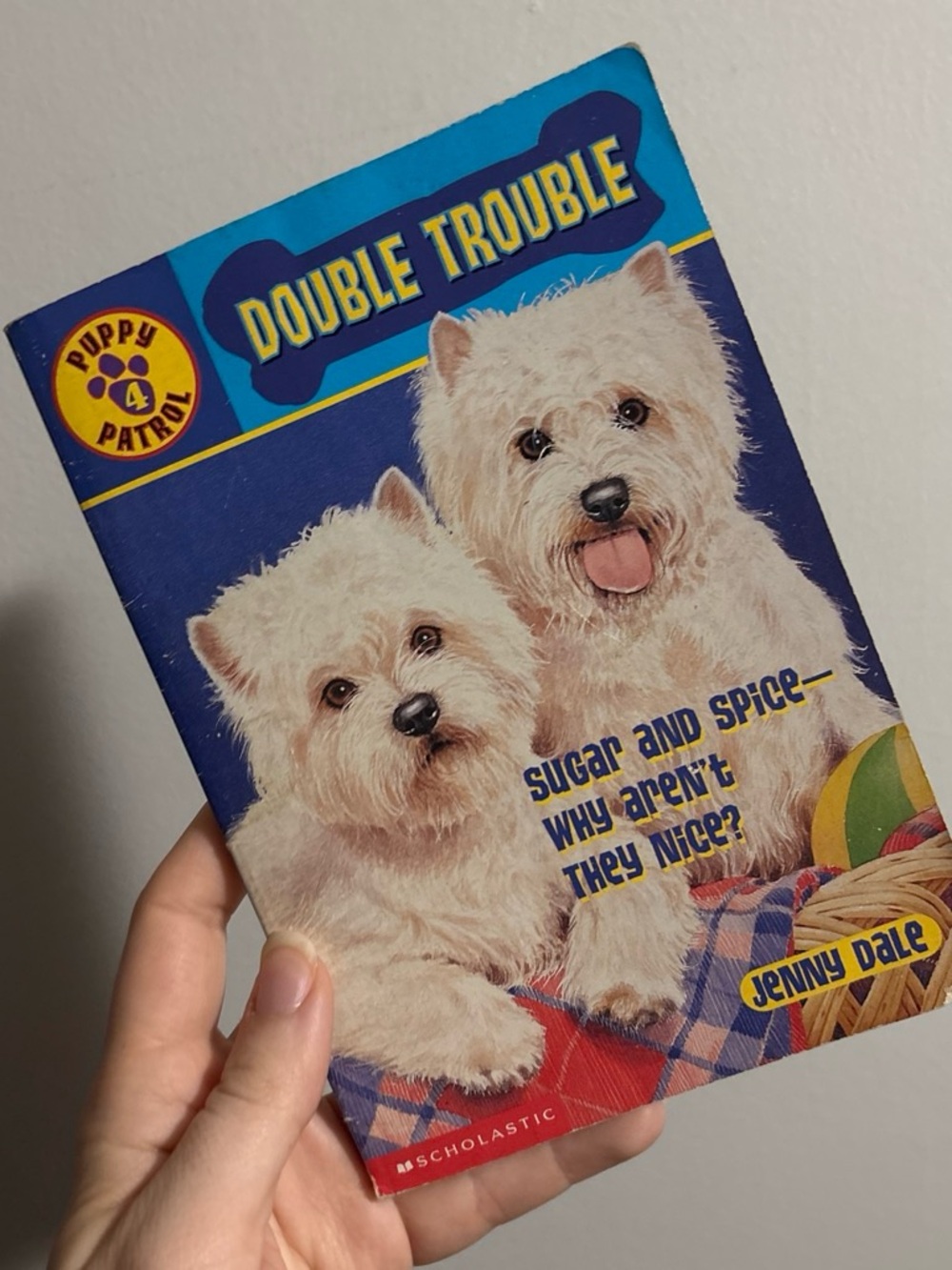 Double Trouble: Westie Dogs Picture Book - Blue